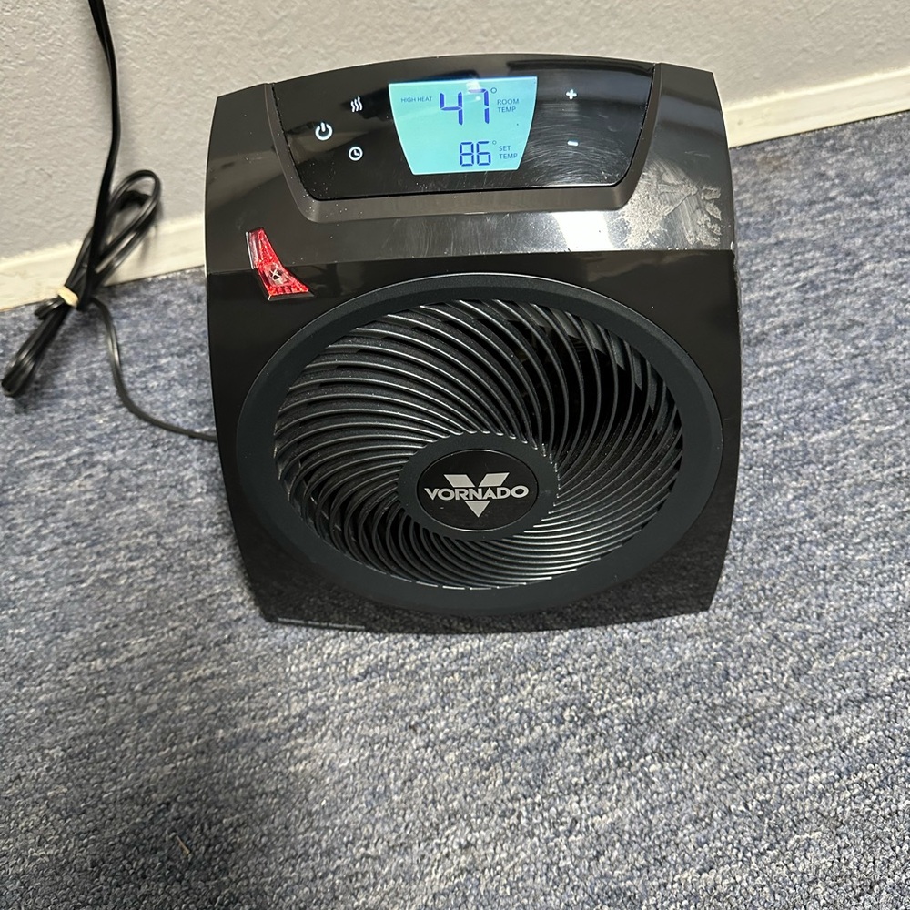 Vornado Black Personal Space Heater with Digital Display